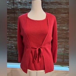 Ann Taylor Loft sweater set, size M, pink/fuchsia ,  great condition.